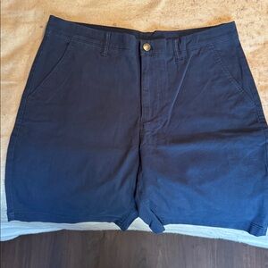 VM Cove Navy Blue Flat Front Shorts
 Casual Style